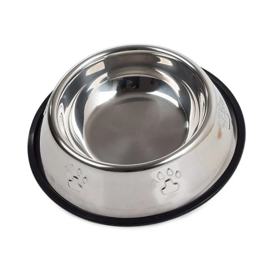 Miska pre psov z nehrdzavejúcej ocele, miska na kŕmenie s protišmykovým, vypuklým vzorom labiek, 15,5 cm