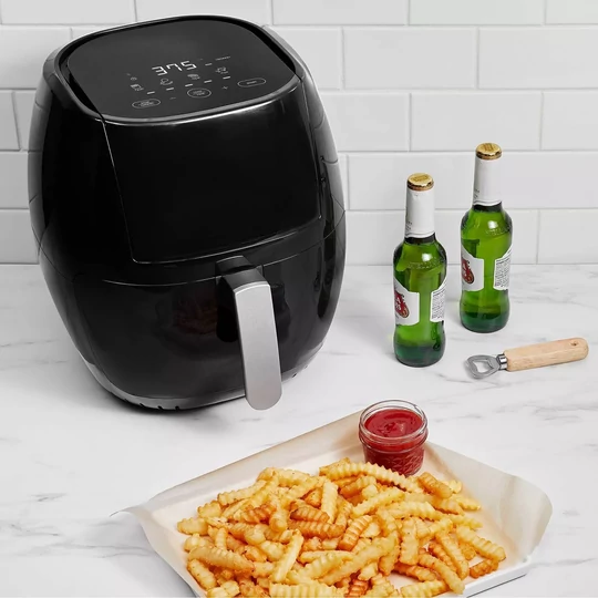 Bezolejová teplovzdušná fritéza Elite® s digitálnym displejom, miešacou lopatkou a okienkom 1800 W, objem 7,7 l 