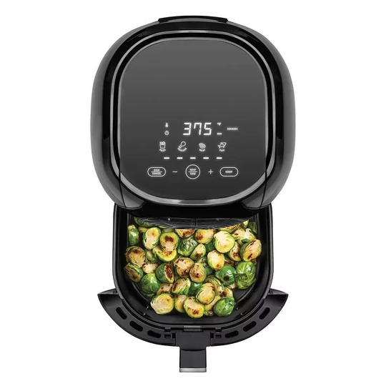 Bezolejová teplovzdušná fritéza Elite® s digitálnym displejom, miešacou lopatkou a okienkom 1800 W, objem 7,7 l 