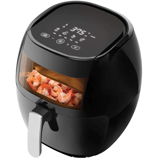 Bezolejová teplovzdušná fritéza Elite® s digitálnym displejom, miešacou lopatkou a okienkom 1800 W, objem 7,7 l 