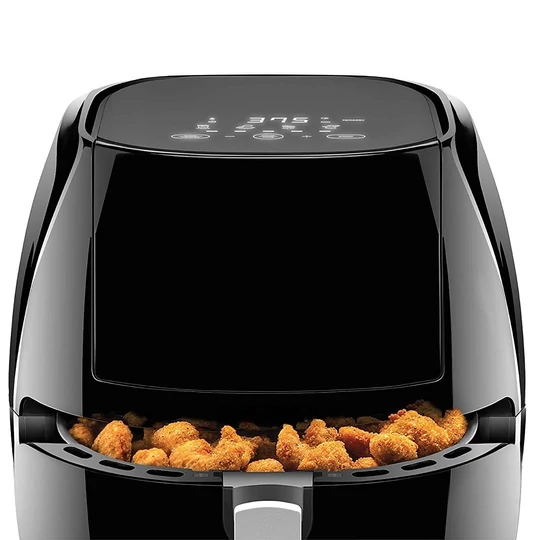 Bezolejová teplovzdušná fritéza Elite® s digitálnym displejom, miešacou lopatkou a okienkom 1800 W, objem 7,7 l 