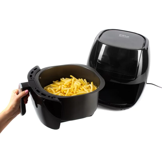 Bezolejová teplovzdušná fritéza Elite® s digitálnym displejom, miešacou lopatkou a okienkom 1800 W, objem 7,7 l 