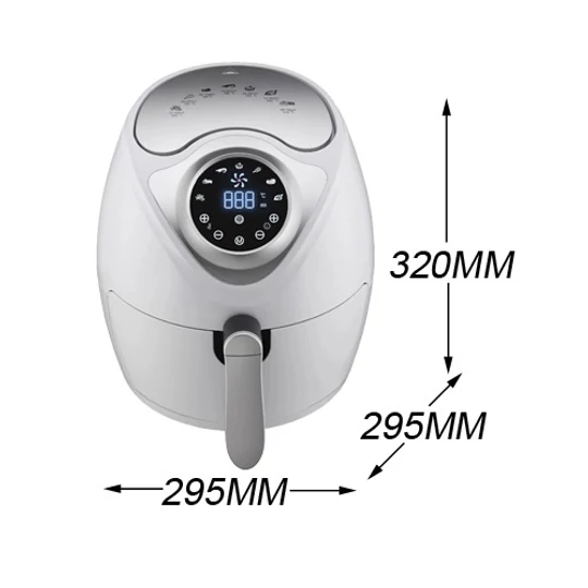 Elite® Air Fryer 3,6 l objem bezolejová teplovzdušná fritéza s digitálnym displejom 1600W