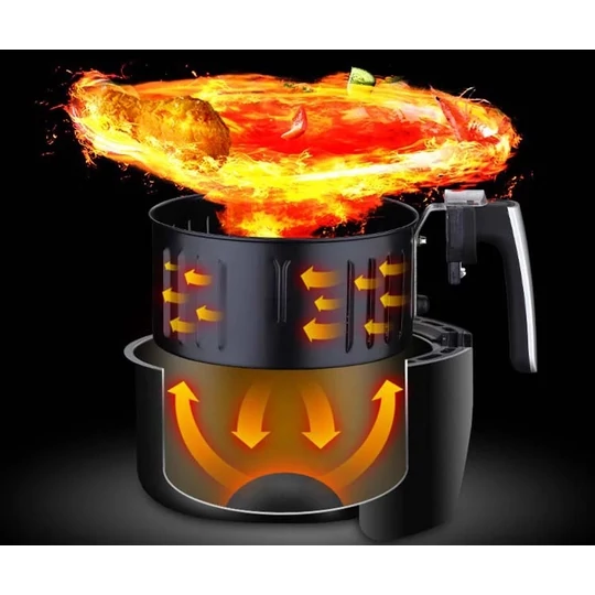 Elite® Air Fryer 3,6 l objem bezolejová teplovzdušná fritéza s digitálnym displejom 1600W