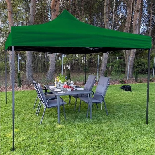 Elite Garden® Premium vystužený skladací záhradný altánok, pivný stan, 3x3m – zelený