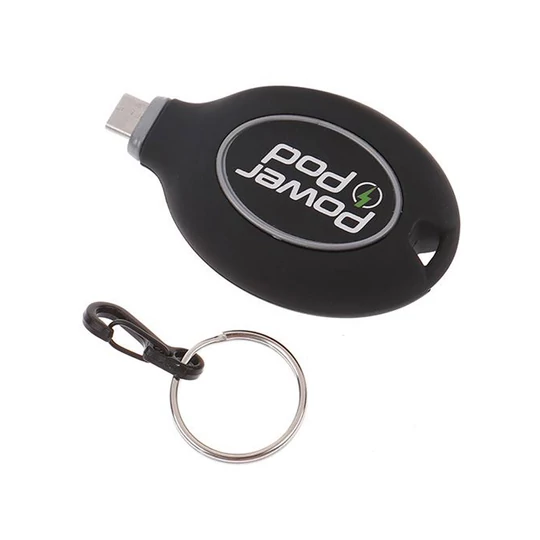 PowerPod Prenosná mini powerbanka, prívesok na kľúče, 800 mAh, s konektorom Micro USB