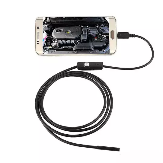 OTG Endoskopická kamera so zabudovaným LED osvetlením, USB a microUSB pripojením, 5 metrov