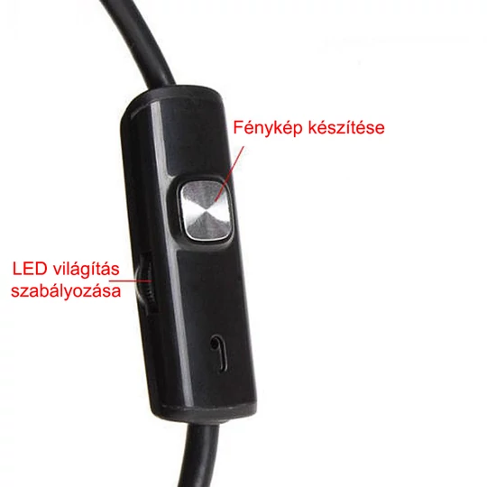OTG Endoskopická kamera so zabudovaným LED osvetlením, USB a microUSB pripojením, 5 metrov