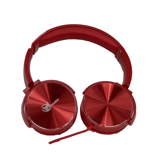 Stereo slúchadlá Falcon, drôtové, červené, YM-552