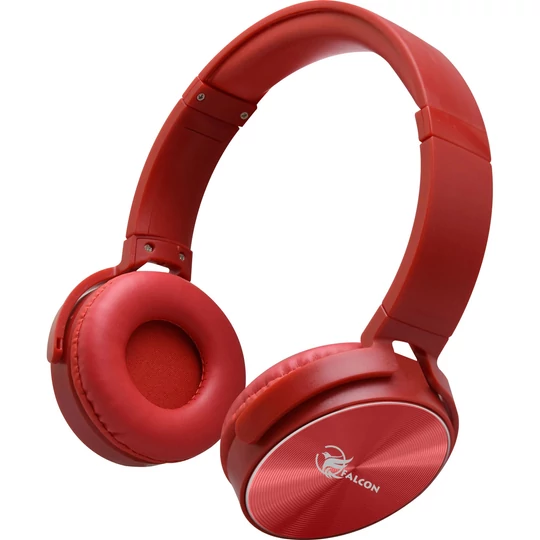 Stereo slúchadlá Falcon, drôtové, červené, YM-552