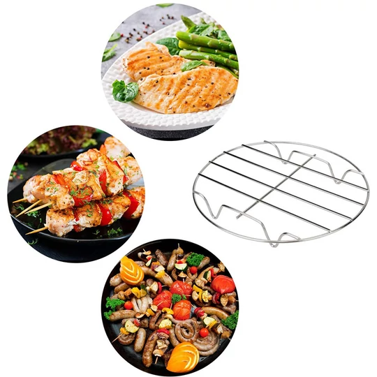 15-dielna fritéza na vzduchu, sada príslušenstva a doplnkov pre fritézu na horúcom vzduchu bez oleja s knihou receptov - 20 cm