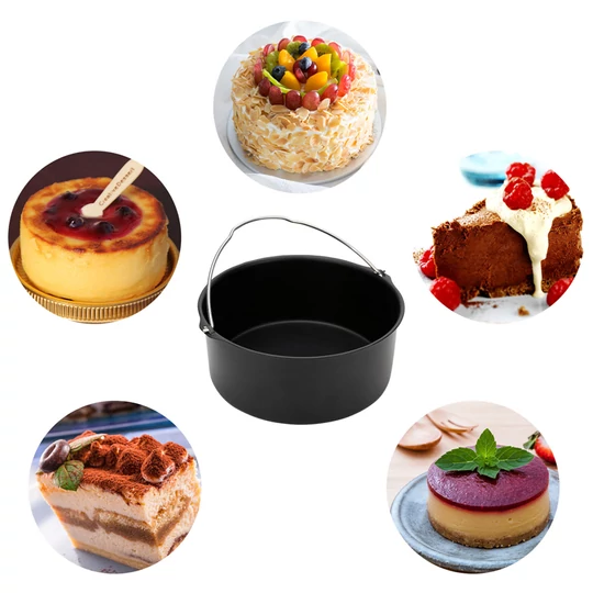 15-dielna fritéza na vzduchu, sada príslušenstva a doplnkov pre fritézu na horúcom vzduchu bez oleja s knihou receptov - 20 cm