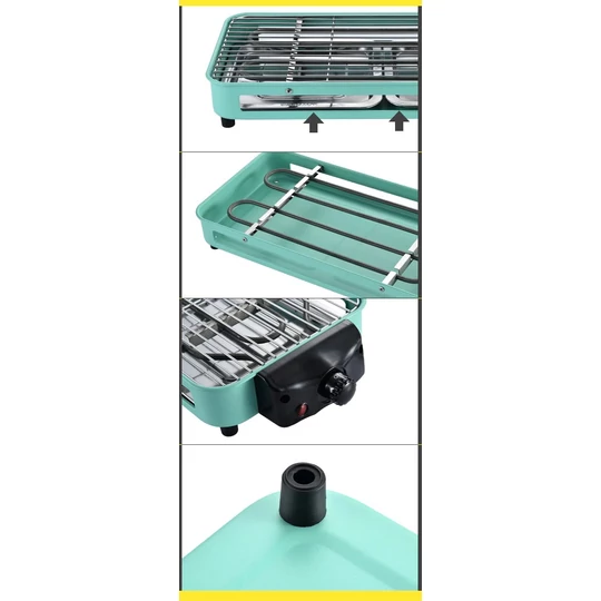 Prenosný stolný elektrický gril a BBQ, 2000W