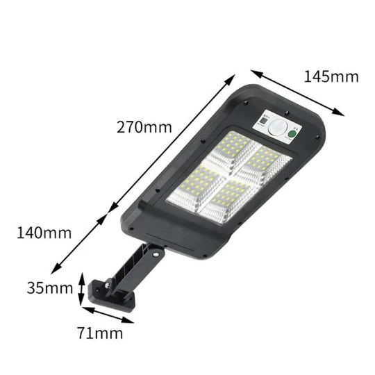 Solárna LED lampa s vysokým jasom, diaľkovým ovládaním a nastaviteľným držiakom