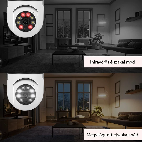 Smart IP panoramatická kamera WiFi so zásuvkou E27