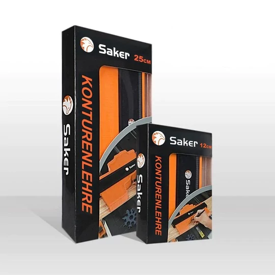 Kontúrovanie, meranie obrysov, šablóna na kopírovanie profilu so zabudovaným pravítkom, 12 cm