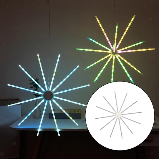 Ozdobné LED ohňostrojové osvetlenie ovládané telefónom s bluetooth pripojením