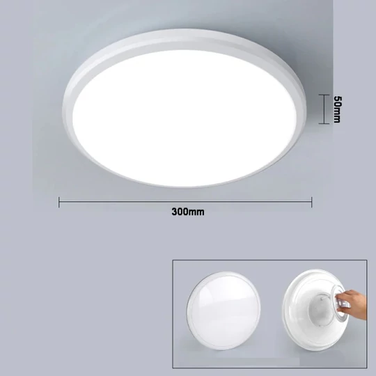 Úsporné stropné LED svietidlo, 24W, 30cm, biela príruba