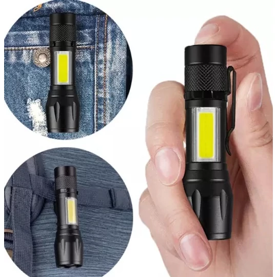 Mini Power Style COB LED extra jasná multifunkčná baterka malých rozmerov v plastovej škatuľke