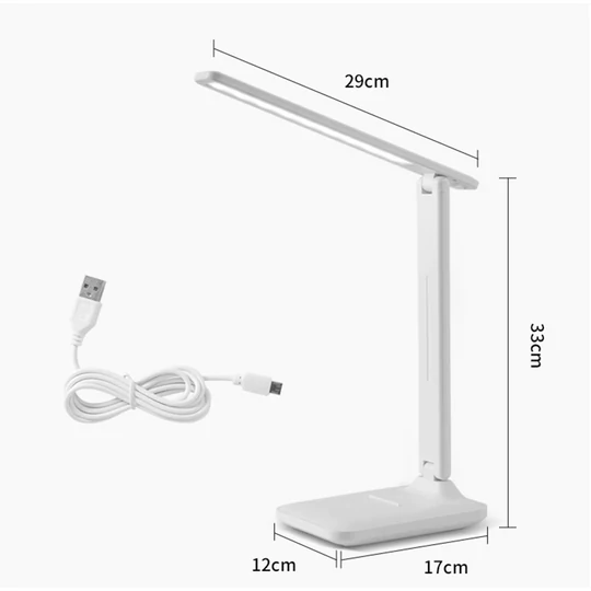 Stolná LED lampa s nastaviteľnou teplotou farieb a jasom s držiakom na telefón, 5W