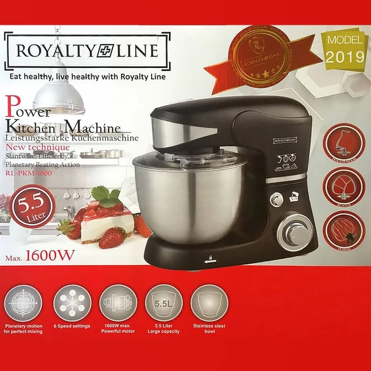 Multifunkčný robot Royalty Line s výkonom 1600W, čierny, PKM-1600