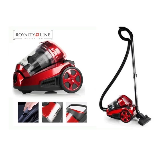 Bezvreckový cyklónový vysávač Royalty Line 1400W, 3L červený