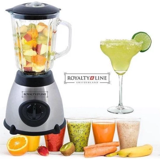 Royalty Line mixér s 1,5 litrovou sklenenou nádobou a nástavcom na mlynček na kávu, 800 W