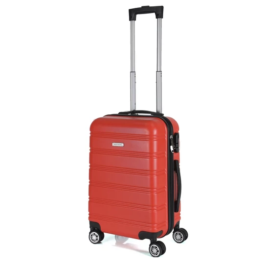 Royalty Line Sada 3 pevných kufrov so 4 dvojitými kolieskami, červená