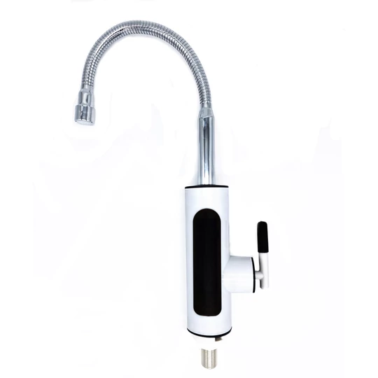 Prietokový ohrievač s LED displejom, biely, so spodným pripojením, 3000 W