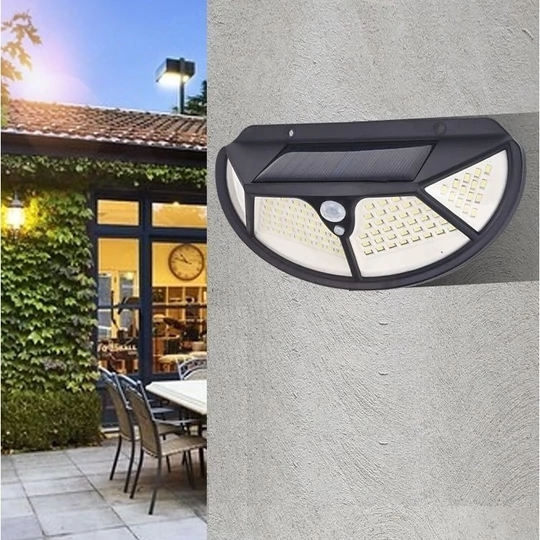 Solárna lampa s detekciou pohybu 102 LED so širokým projekčným uhlom