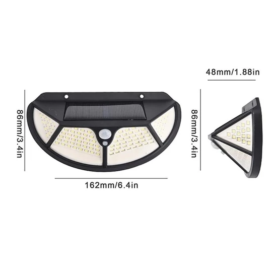 Solárna lampa s detekciou pohybu 102 LED so širokým projekčným uhlom