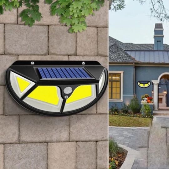 Pohybový senzor, 122 LED solárna lampa so širokým projekčným uhlom