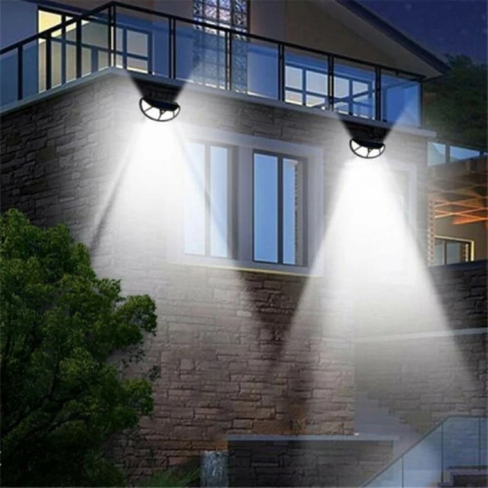 Pohybový senzor, 122 LED solárna lampa so širokým projekčným uhlom