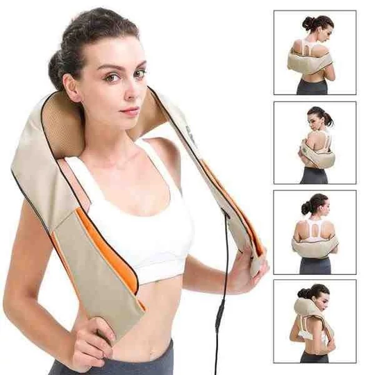 Shiatsu elektrický masážny prístroj na krk a telo s prepínateľným infračerveným ohrevom