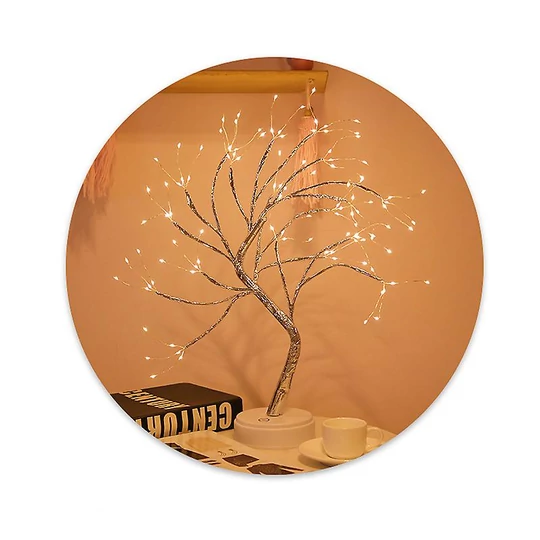 Dekoračný LED stromček na stôl, strom sakura, micro-LED, studená biela - 50 cm