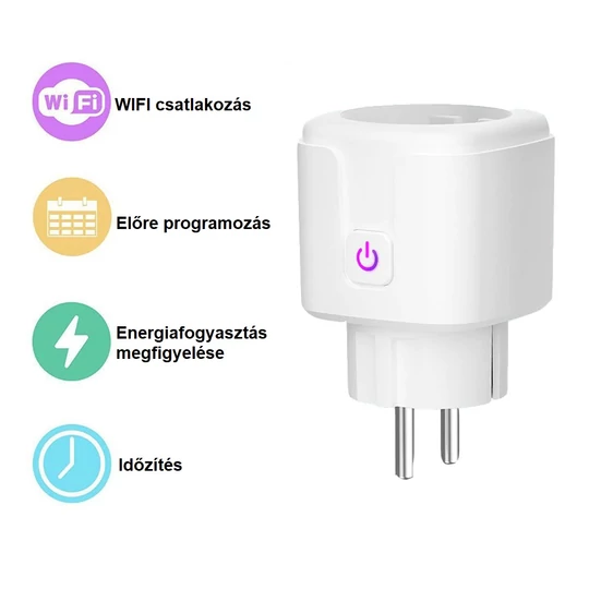 Inteligentný merač s wifi, ovládateľný z telefónu, časovač, 16 A