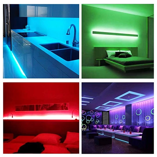 5 metrový vodotesný RGB LED pásový set s diaľkovým ovládaním a napájaním
