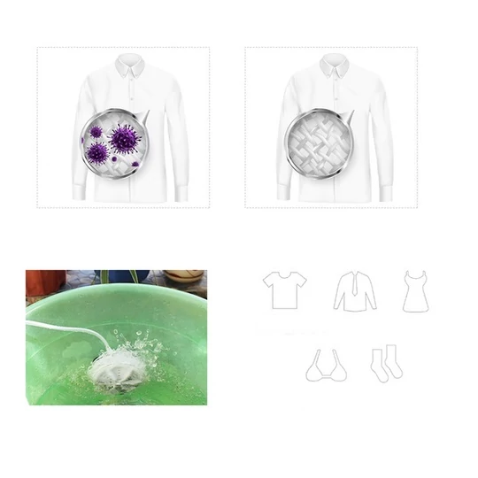 Prenosná mini ultrazvuková práčka, kapacita 1 kg, s káblom USB