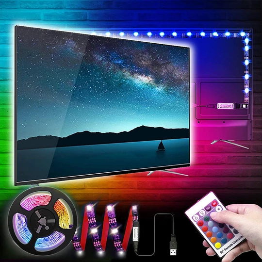 Univerzálny USB LED pás, podsvietenie TV, s diaľkovým ovládaním