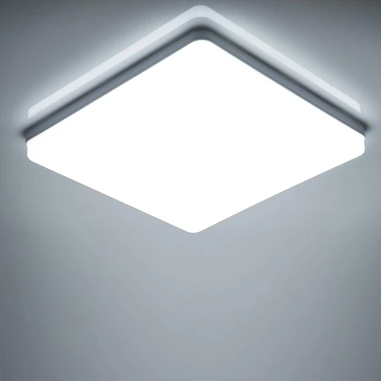 Štvorcová stropná lampa UFO s adaptérom E27, 48 W