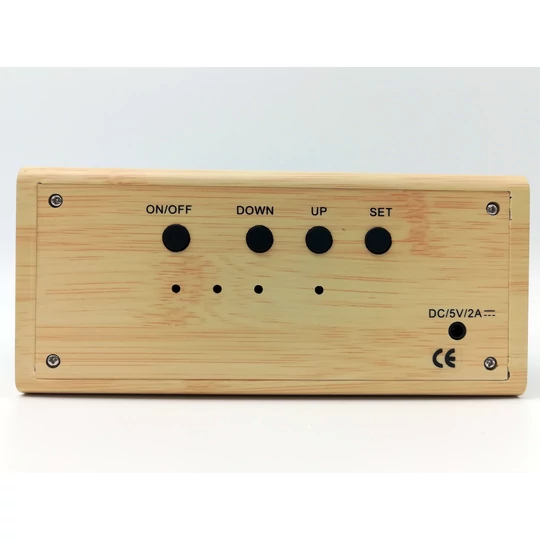 Drevený stereo reproduktor bluetooth s bezdrôtovým nabíjaním, svetlohnedý