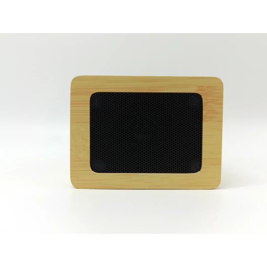 Drevený stereo reproduktor bluetooth s bezdrôtovým nabíjaním, svetlohnedý