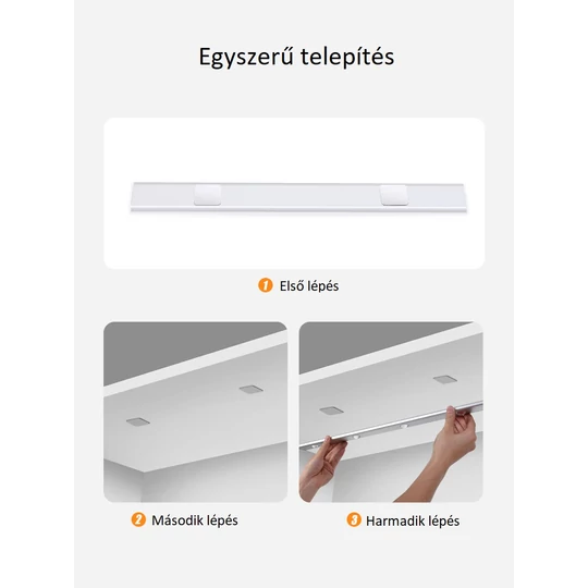 Viacúčelové magnetické svetlo LED so senzorom pohybu a zabudovanou batériou, 60 cm