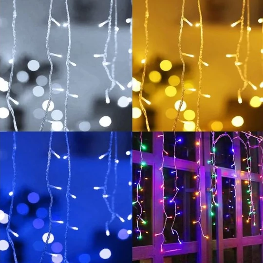 25 metrov, 500 LED vianočný svetelný reťazec, šumivý svetelný reťazec s farebným a studeným bielym svetlom