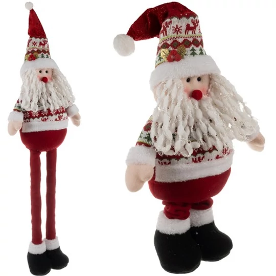 Vianočný teleskopický textilný Santa Claus, vysoký 60-95 cm