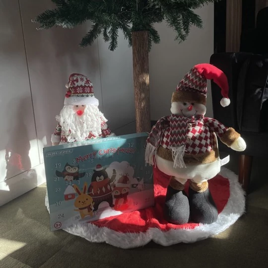 Vianočný teleskopický textilný Santa Claus, vysoký 60-95 cm