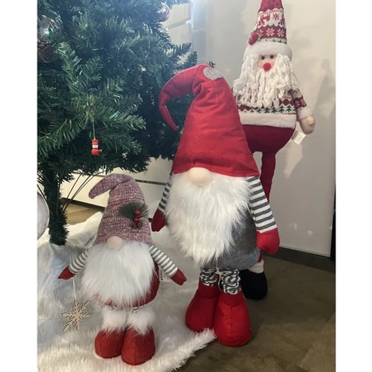 Vianočný teleskopický textilný Santa Claus, vysoký 60-95 cm