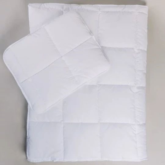 NATURTEX Família detská súprava prikrývky a vankúša, v taške, 38x48, 90x130 cm, biela