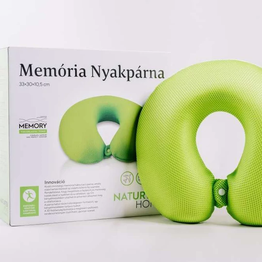 Cestovný vankúš na krk NATURTEX Memory, zelený