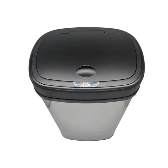 Automatický odpadkový kôš Sensory 50 l, inox, s čiernym vekom, SD-007-B